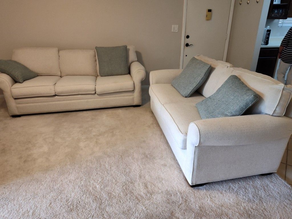 SALE $180 / Sofa and loveseat set / Light Beige