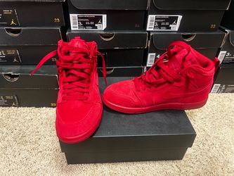 Air Jordan 1 Retro High Red Suede Sneakers