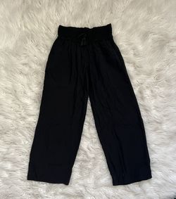 Girls Linen Black Pants