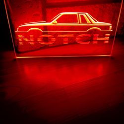 MUSTANG NOTCH LED NEON RED LIGHT SIGN 8x12
