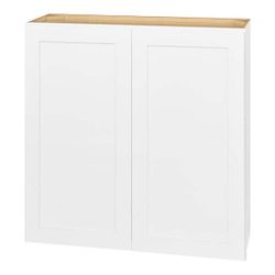 Hampton Bay
Avondale 36 in. W x 12 in. D x 36 in. H Ready to Assemble Plywood Shaker Wall Kitchen Cabinet in Alpine White