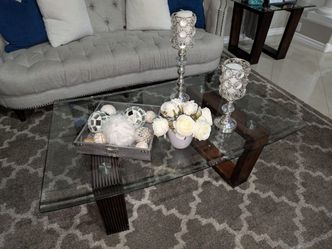 Glass Coffee And Side Tables Set