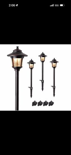 EDISHINE Low Voltage Oil-Rubbed Bronze Hardwired LED Landscape Light (4-Pack)