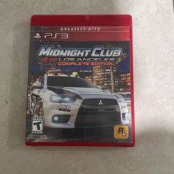 PlayStation 3 Game MidnightClub Los Angeles Complete Edition 