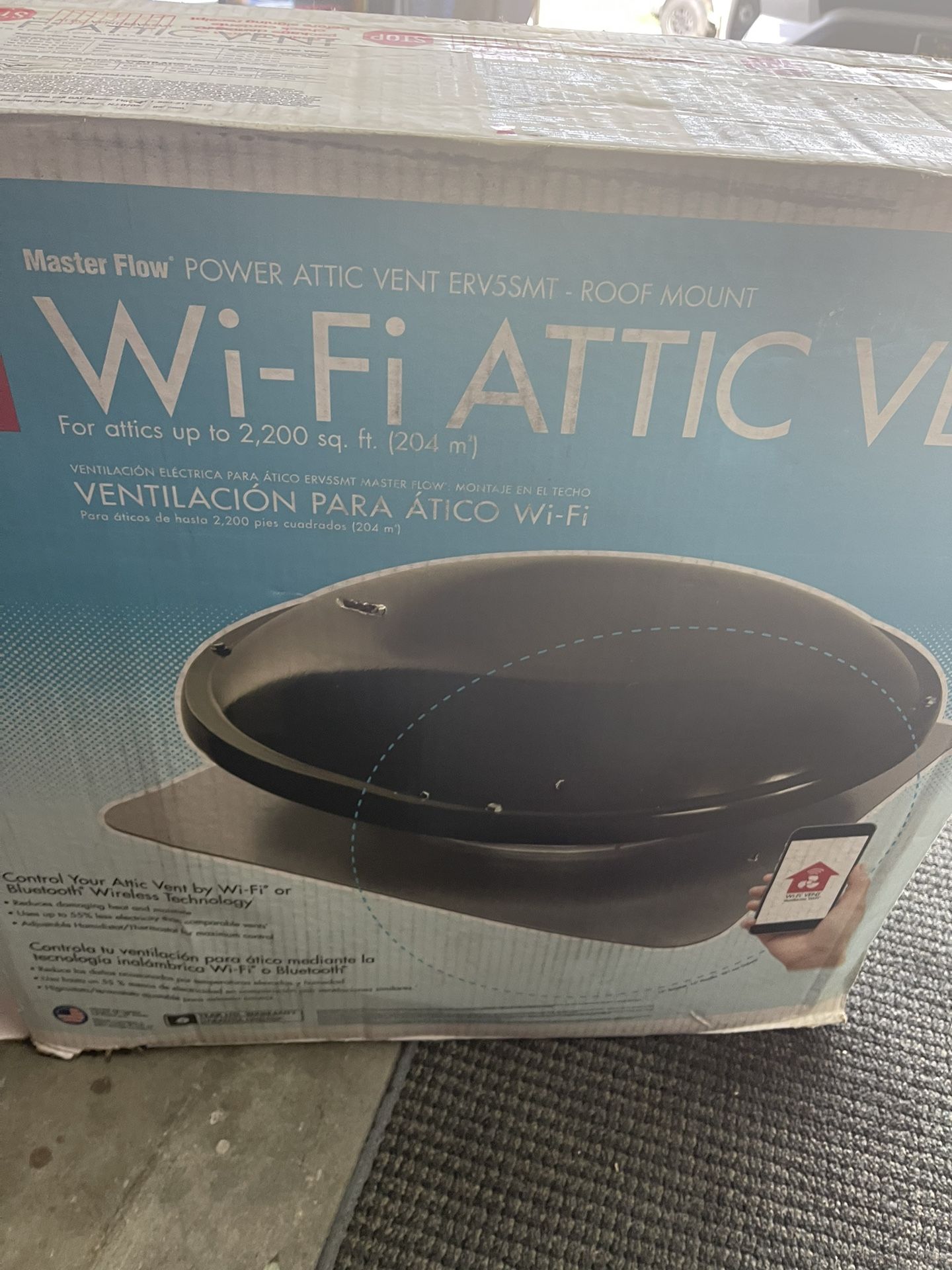 GAF Máster Flow Wifi Attic Fan