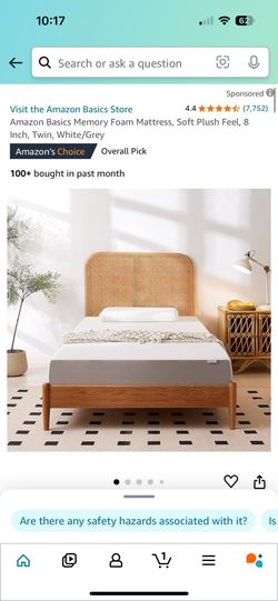 Twin Size Memory Foam Mattress (Amazon)
