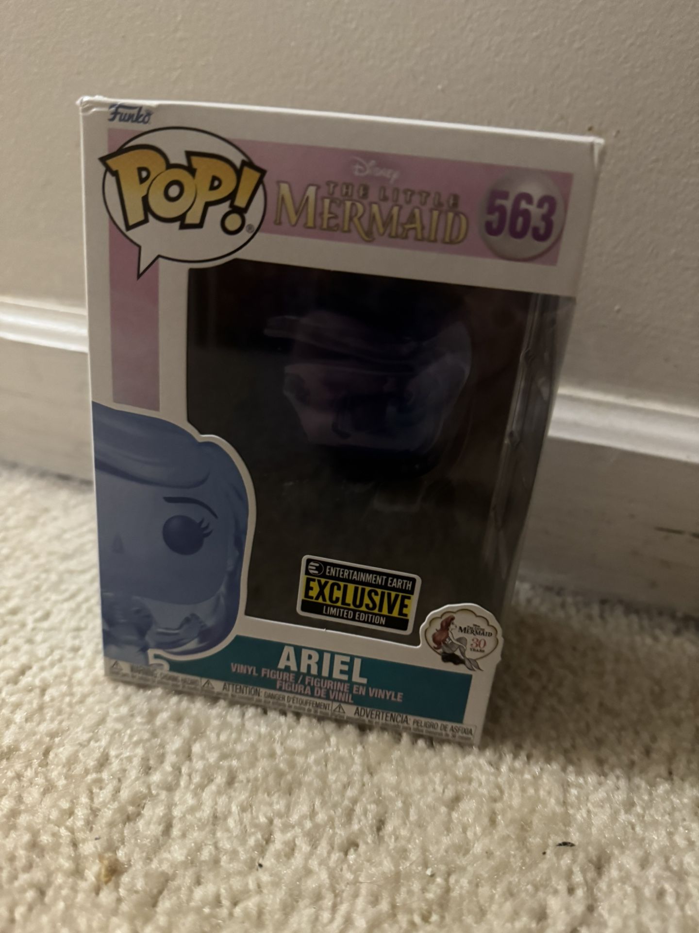 Disney The Little Mermaid Ariel Translucent Blue 30th Anniversary Entertainment Earth Exclusive Funko Pop