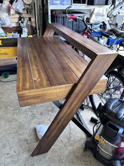 Two-tier Desk With Touch Lamp and AC Outlet