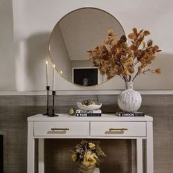 White Wood Modern Console Sofa Table 