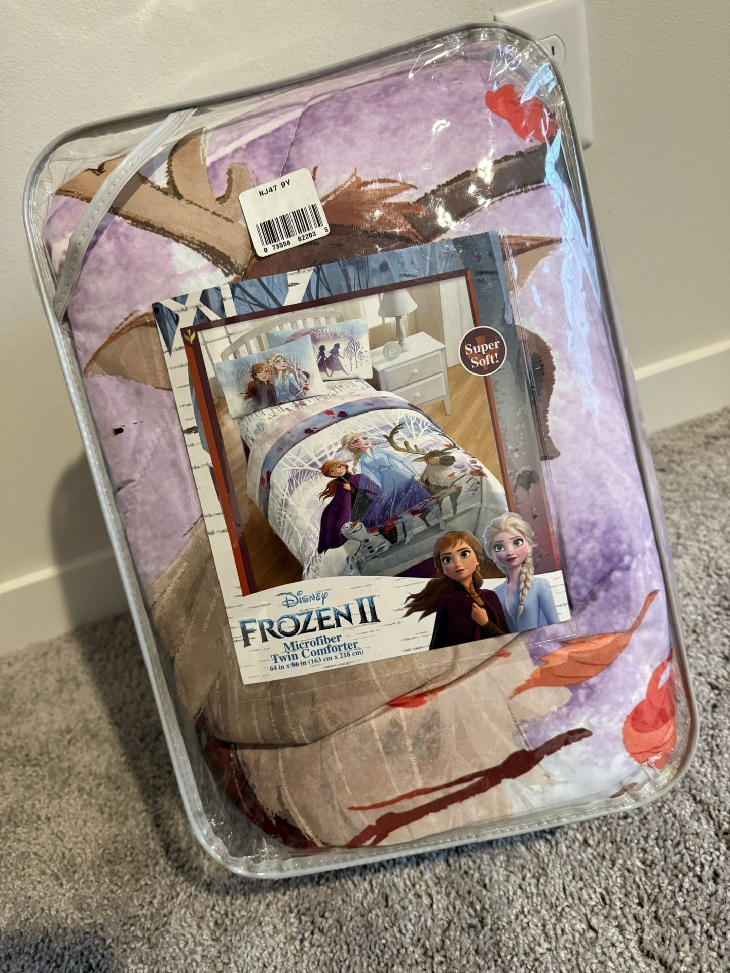 Frozen microfiber twin comforter set