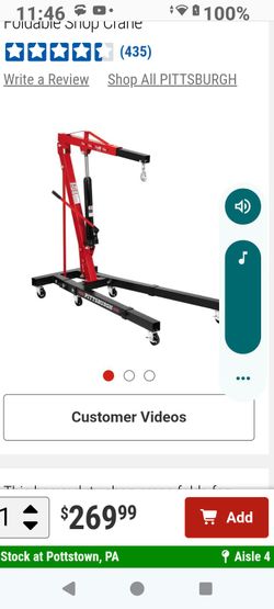 Foldable engine crane