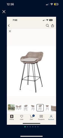 Kevin Outdoor Wicker and Iron Barstool (Set of 4) by Christopher Knight Home