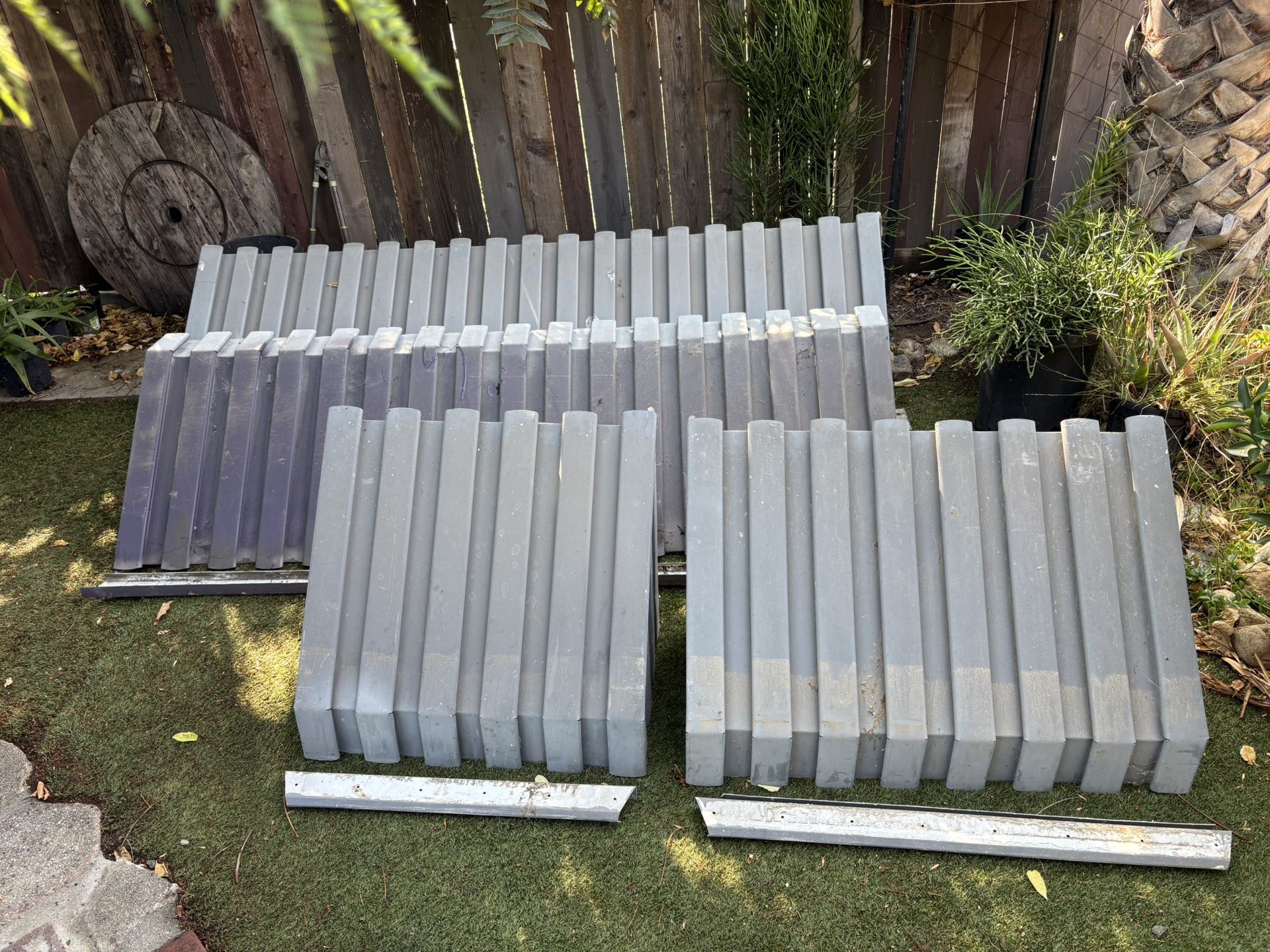 Mid Century Vintage Aluminum Louvered Awnings