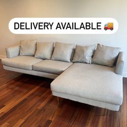 Joybird Gray/Grey Aime 2 Piece Sectional Sofa Couch  - 🚚 DELIVERY AVAILABLE 