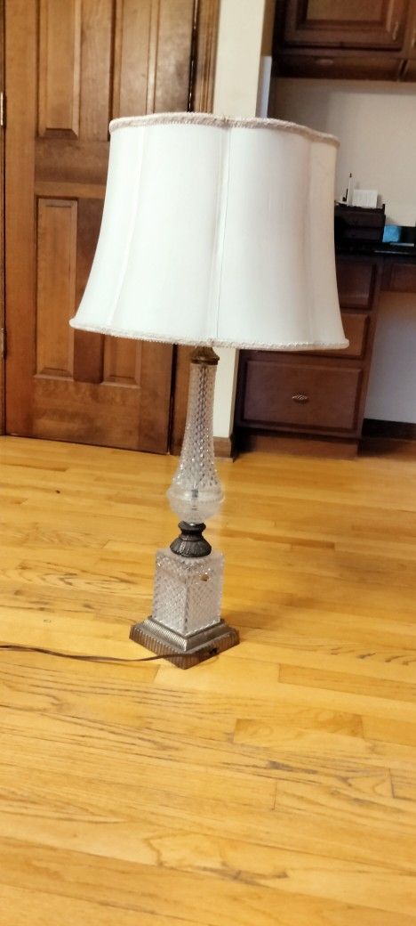 Antique Lead Crystal Lamp