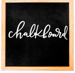 LetterChalk Letter Board Chalkboard Combination - Letter Board on Front - Chalkboard on Back (Square - Black)