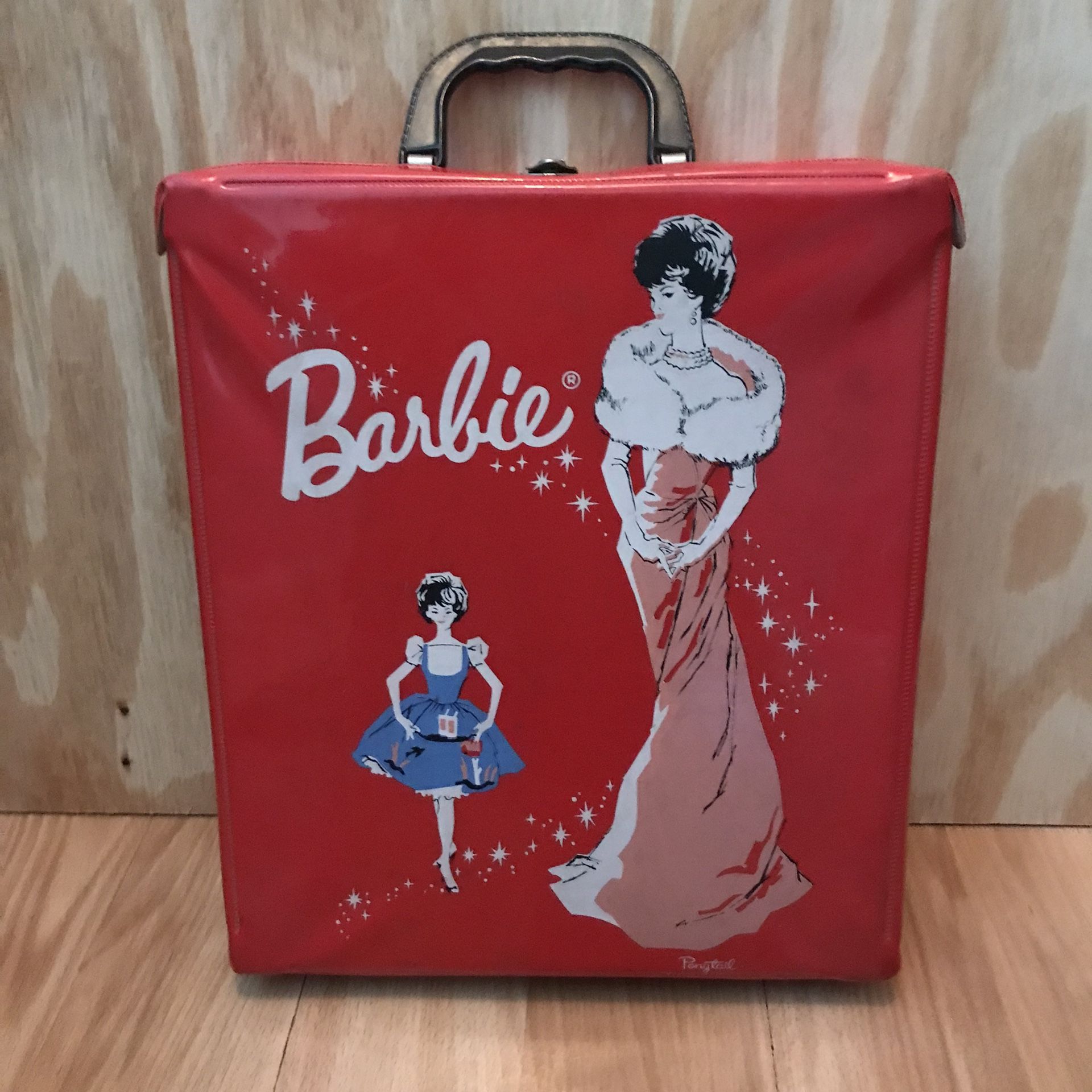 Barbie Doll With Storage Box, Clothes And Display Stand