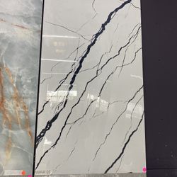 24x48 Field Tile - Marquina White Polished For Just $3.99/sf 