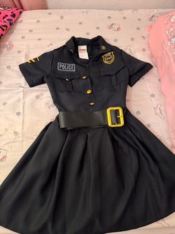 Girls Halloween police officer