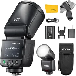 Godox V1 Mid S Flash for Sony, 55Ws 2.4G TTL Round Head Speedlite for Sony
HSS 1/8000s, 2200mAh Li-ion Battery, 650 Full Power Flashes, 1.7s Recycle T