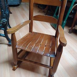 Vintage Child's Maple Rocking Chair