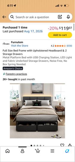 Full Size Black Metal Bed Frame (brand new)