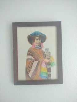 Painting Quechua people peru 98