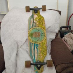 Sector Nine Long Skate Board  With Sector Nine Wheels And Gull Wing 