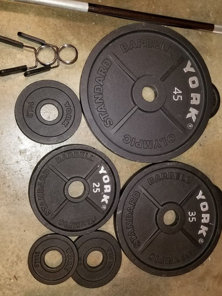 York Barbell Olympic Weight Set