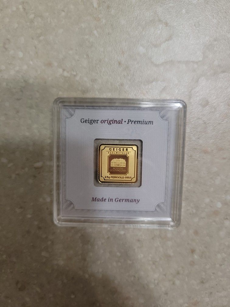 Geiger Original Square 2.5 Grams 999.9 Gold Bar