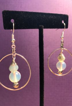Moon stone earrings