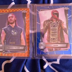 Fraxiom Topps 2025 Chrome Rookie Numbered Cards Orange Geo And Blue Refract