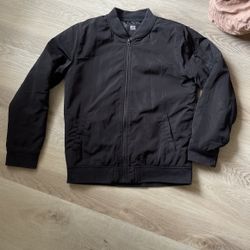 Boys RSQ Black Bomber Type Jacket Windbreaker Size XL 12 14