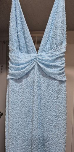 Beautiful Powder Blue sequenced dress by Oh Polly, UK size 14, US size 10