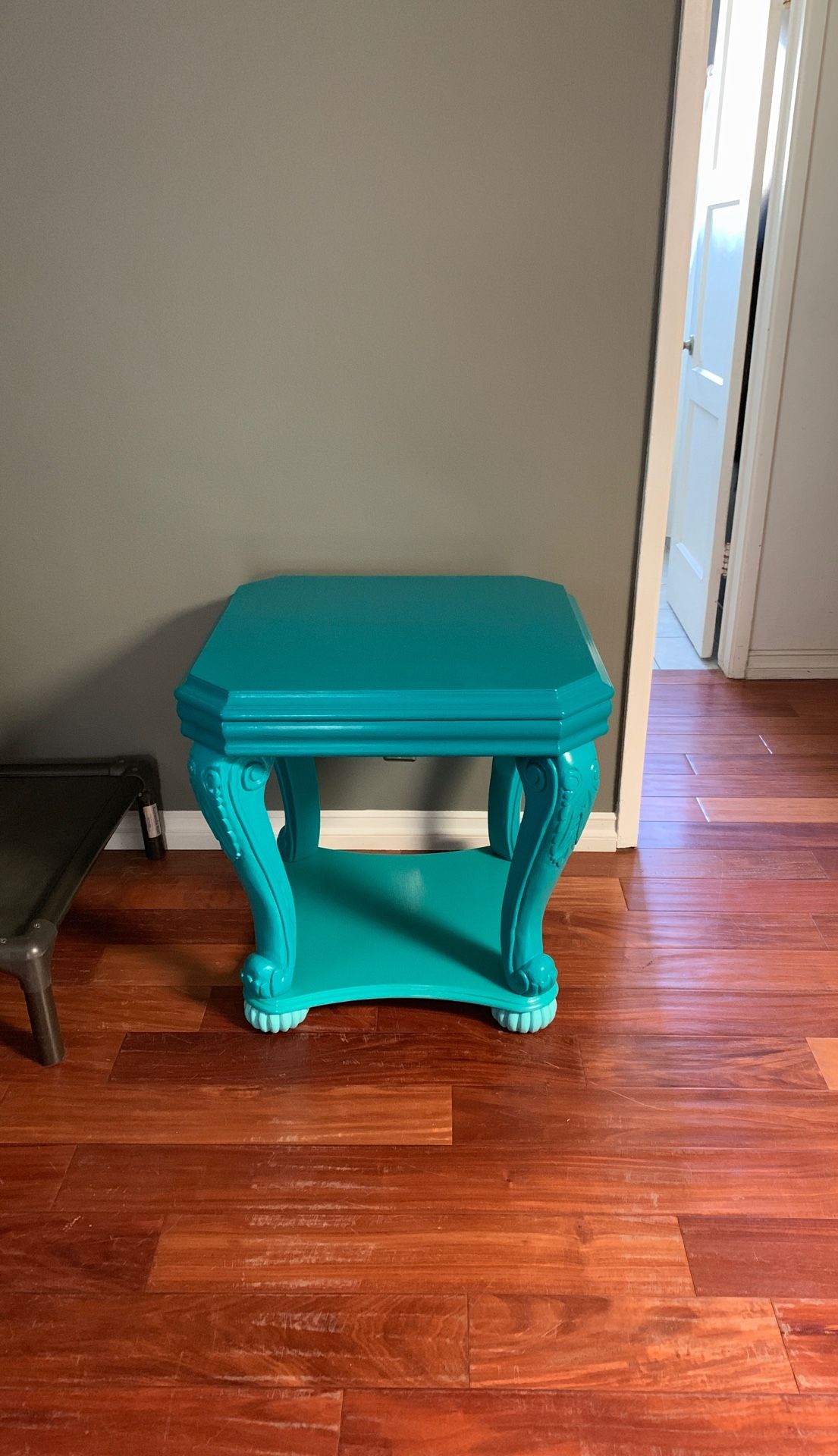 Turquoise end table side table