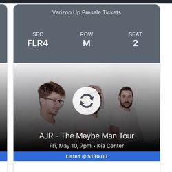 Two Floor Tickets To AJR In Orlando 