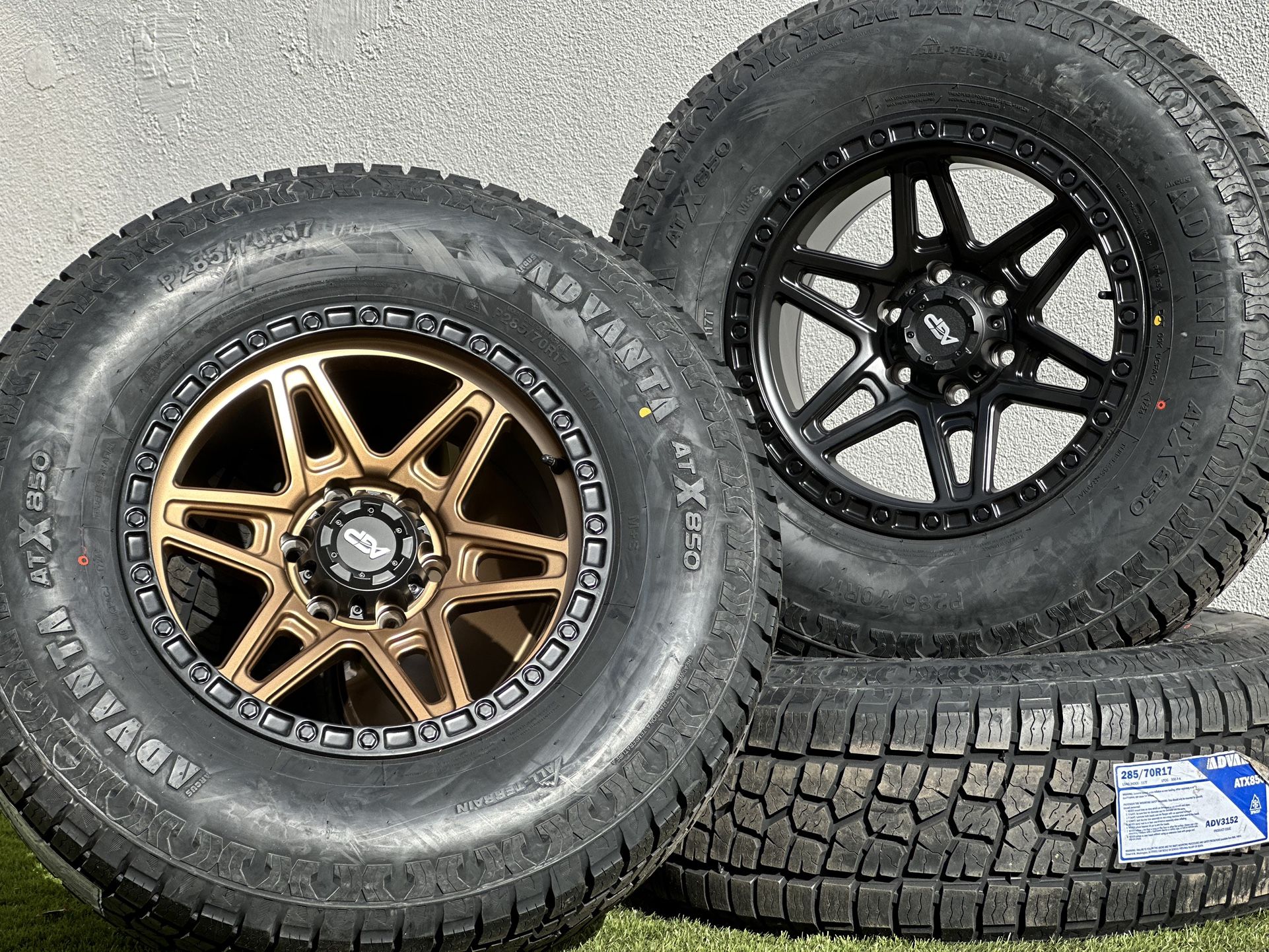 NEW 17” Ford F-150 Raptor Wheels 6x135 rims 33” A/T Tires 3-Peak F150 FX4 Expedition