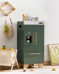 Robud Vintage Green Refrigerator Toy Kitchen Playset