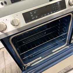 Samsung stainless steel slide in electric stove with warranty