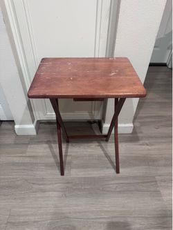 Folding Wood TV Tray / Side Table – 18.75x14x26