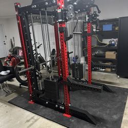 Vesta Fitness PRO SERIES Ultimate Half Rack Functional Trainer w/Smith Machine Bar | 320lb Stack | Gym Equipment | Fitness | Commercial | Squat Rack 