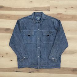 Blue tint vintage 90’s/Y2K fj560 denim jacket size XL 