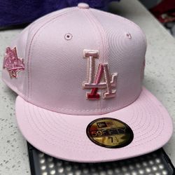 New Era BLOSSOMS COLLECTION LA Dodgers Pink Fitted 1988 World Series  Size 7 1/2