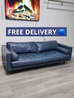 Article Sven Oxford Blue Leather Sofa – FREE DELIVERY 🚚