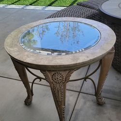 Round side table