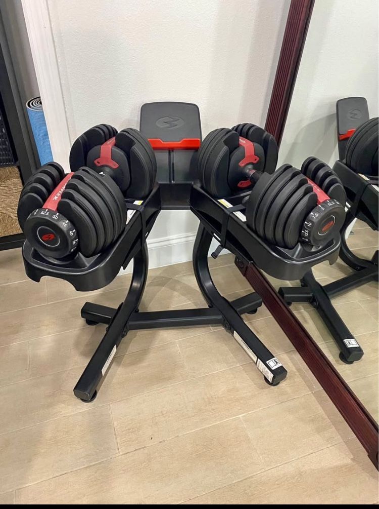 Bowflex/552/Dumbbells/With/Stand