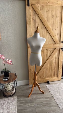 Female Dress Form Mannequin with Wood Stand