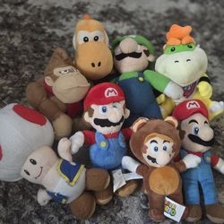 Super Mario Lot Of Stuffed Animals 
