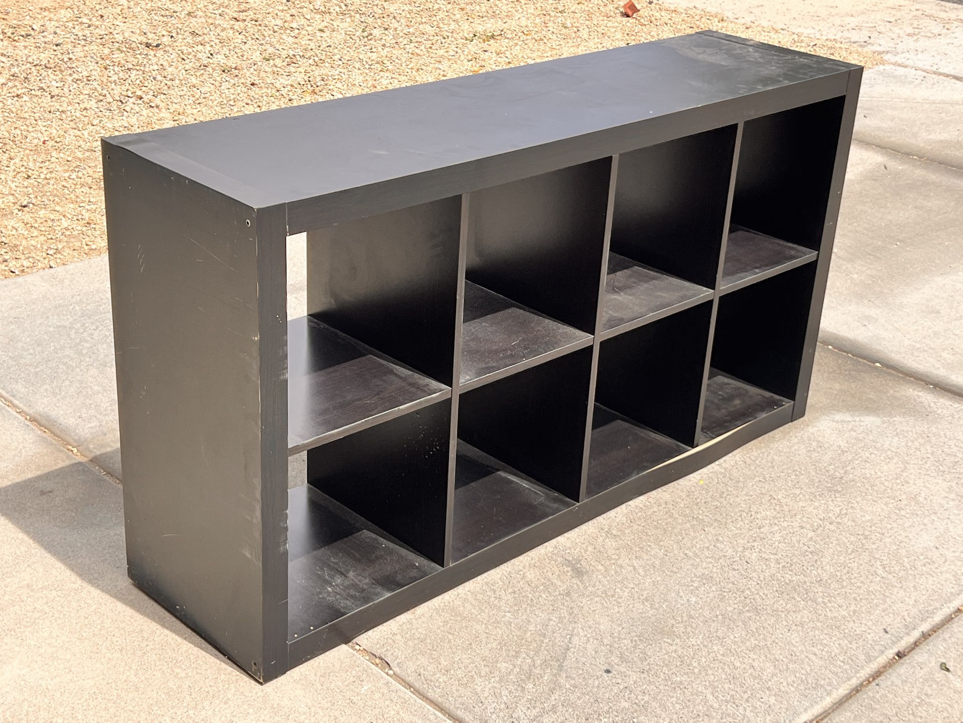 IKEA Black 8 Shelf Storage Cubby (LxWxH: 59” x 16” x 31”)