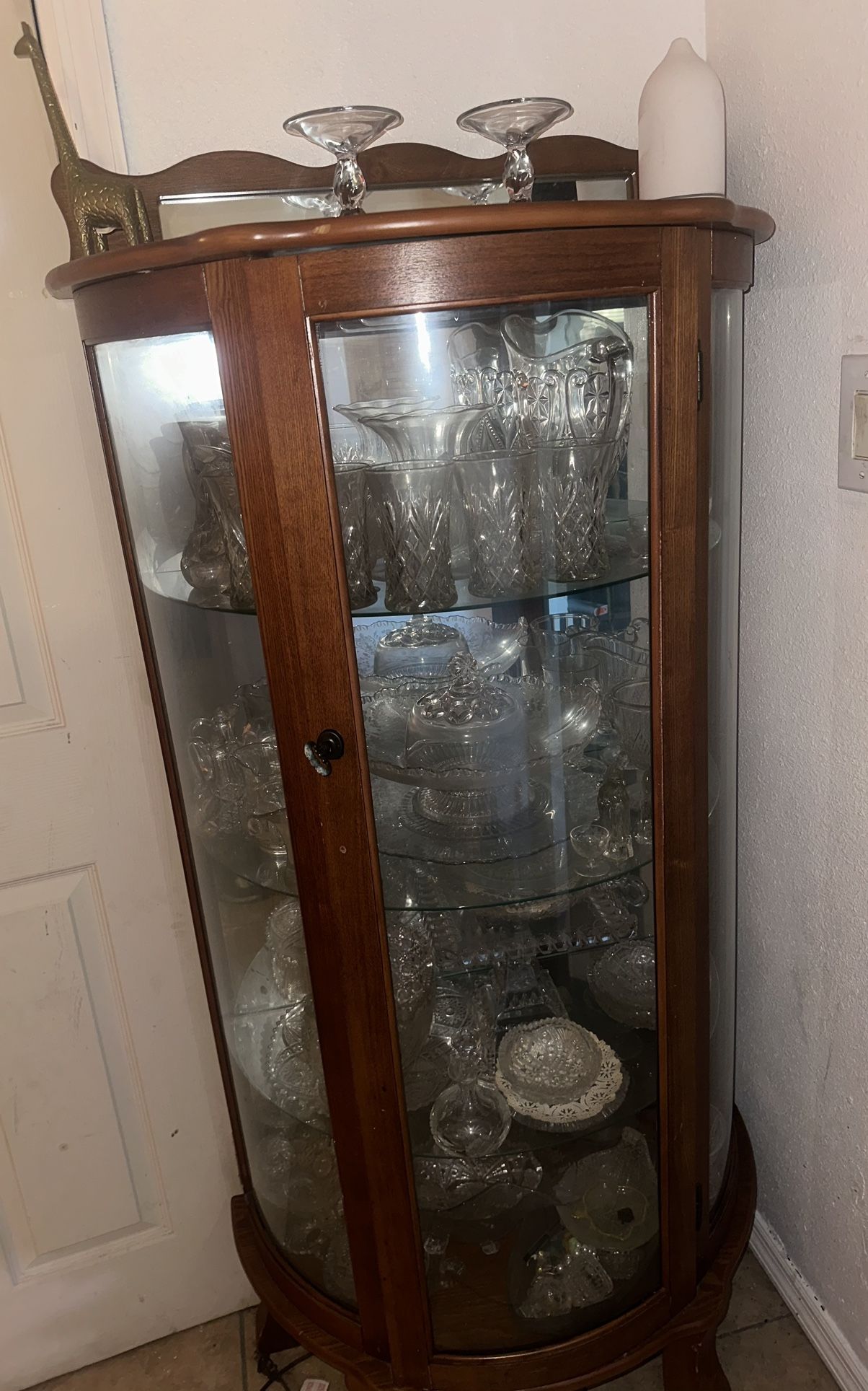 Corner China Cabinet With China